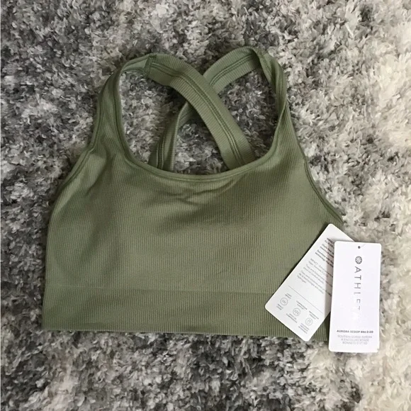 - Aurora scoop bra d-dd green NWT Athleta - Picture 3 of 7